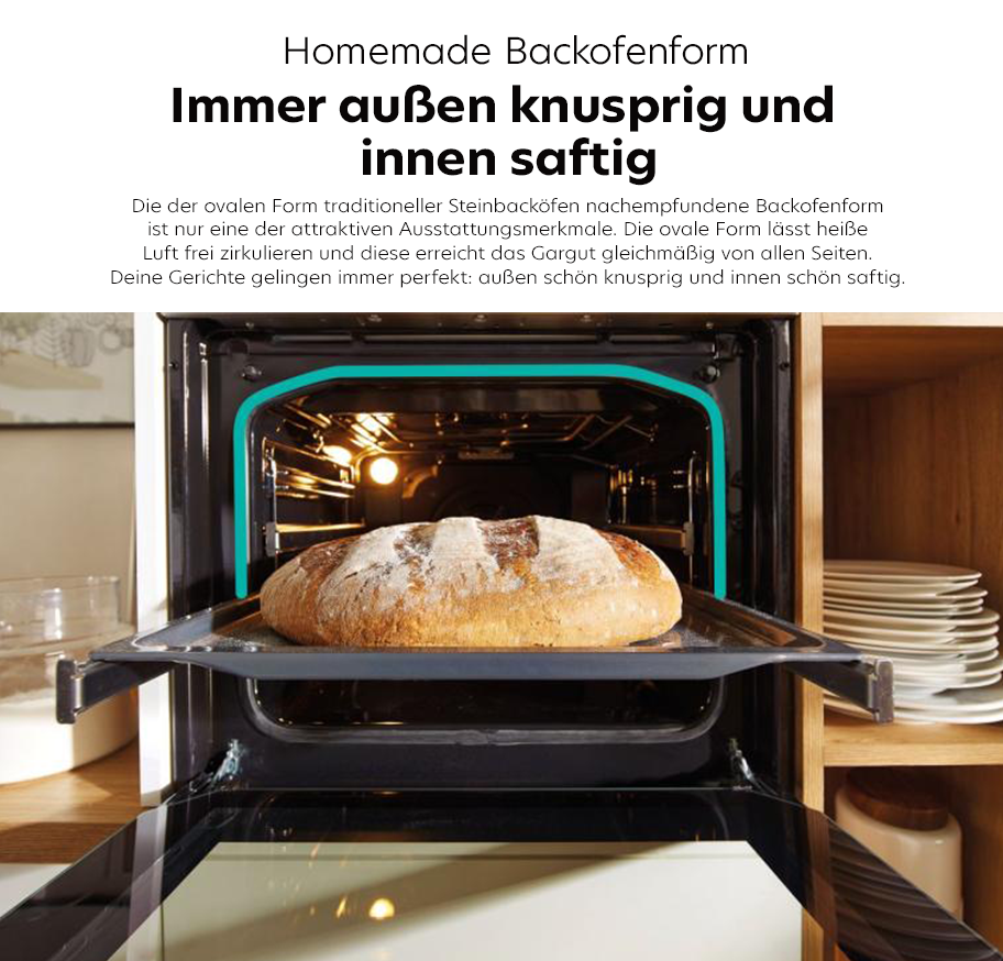 homemade ist eine ovale Backofenform für ein perfektes Ergebnis beim backen 